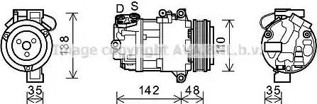 Ava Quality Cooling BWK390 - Компрессор кондиционера autospares.lv