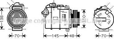 Ava Quality Cooling BW K348 - Компрессор кондиционера autospares.lv