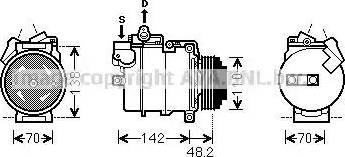 Ava Quality Cooling BWK386 - Компрессор кондиционера autospares.lv