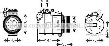 Ava Quality Cooling BWK388 - Компрессор кондиционера autospares.lv