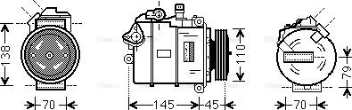 Ava Quality Cooling BWK383 - Компрессор кондиционера autospares.lv