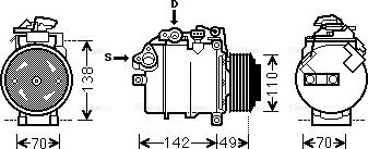 Ava Quality Cooling BWK387 - Компрессор кондиционера autospares.lv