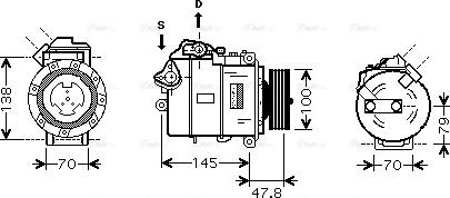 Ava Quality Cooling BW K331 - Компрессор кондиционера autospares.lv