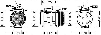 Ava Quality Cooling BW K231 - Компрессор кондиционера autospares.lv