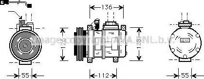 Ava Quality Cooling BW K228 - Компрессор кондиционера autospares.lv