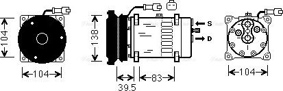 Ava Quality Cooling CLAK004 - Компрессор кондиционера autospares.lv