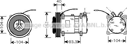 Ava Quality Cooling CLK001 - Компрессор кондиционера autospares.lv