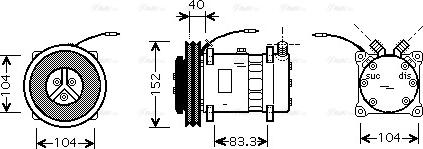 Ava Quality Cooling CLAK001 - Компрессор кондиционера autospares.lv