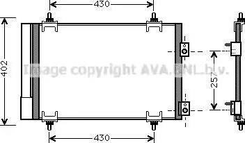 Ava Quality Cooling CN5283D - Конденсатор кондиционера autospares.lv