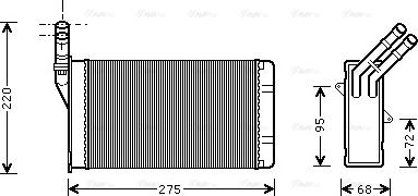 Ava Quality Cooling CN 6055 - Теплообменник, отопление салона autospares.lv