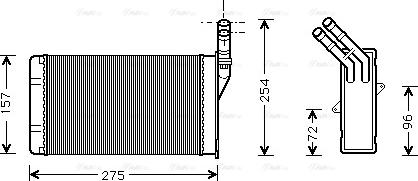 Ava Quality Cooling CN 6150 - Теплообменник, отопление салона autospares.lv