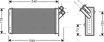 Ava Quality Cooling CN6129 - Теплообменник, отопление салона autospares.lv