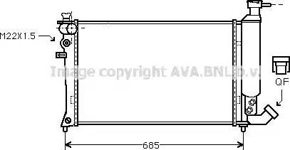 Ava Quality Cooling CN2044 - Радиатор, охлаждение двигателя autospares.lv