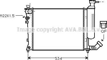 Ava Quality Cooling CN 2059 - Радиатор, охлаждение двигателя autospares.lv