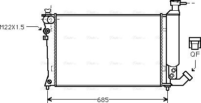 Ava Quality Cooling CN 2057 - Радиатор, охлаждение двигателя autospares.lv