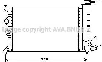 Ava Quality Cooling CN 2068 - Радиатор, охлаждение двигателя autospares.lv