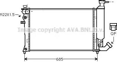 Ava Quality Cooling CN 2062 - Радиатор, охлаждение двигателя autospares.lv