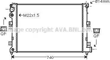 Ava Quality Cooling CN 2089 - Радиатор, охлаждение двигателя autospares.lv