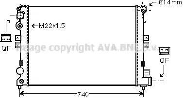 Ava Quality Cooling CN2088 - Радиатор, охлаждение двигателя autospares.lv