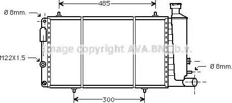 Ava Quality Cooling CN 2034 - Радиатор, охлаждение двигателя autospares.lv