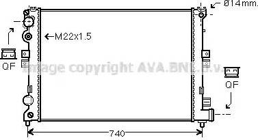 Ava Quality Cooling CN 2079 - Радиатор, охлаждение двигателя autospares.lv