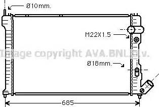 Ava Quality Cooling CN 2071 - Радиатор, охлаждение двигателя autospares.lv