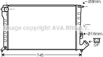 Ava Quality Cooling CN 2194 - Радиатор, охлаждение двигателя autospares.lv