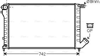 Ava Quality Cooling CN 2195 - Радиатор, охлаждение двигателя autospares.lv