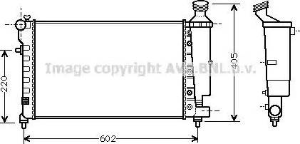 Ava Quality Cooling CN 2196 - Радиатор, охлаждение двигателя autospares.lv