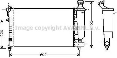 Ava Quality Cooling CN 2197 - Радиатор, охлаждение двигателя autospares.lv