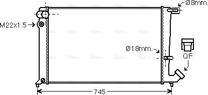 Ava Quality Cooling CN 2142 - Радиатор, охлаждение двигателя autospares.lv