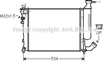 Ava Quality Cooling CN 2154 - Радиатор, охлаждение двигателя autospares.lv