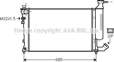 Ava Quality Cooling CN 2155 - Радиатор, охлаждение двигателя autospares.lv