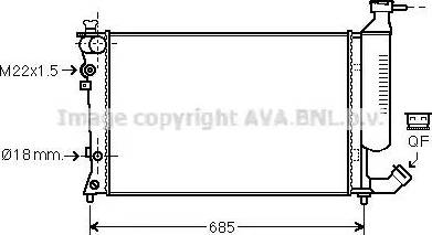 Ava Quality Cooling CN 2156 - Радиатор, охлаждение двигателя autospares.lv