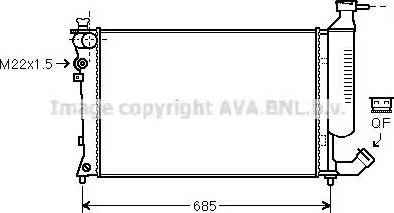 Ava Quality Cooling CN 2157 - Радиатор, охлаждение двигателя autospares.lv