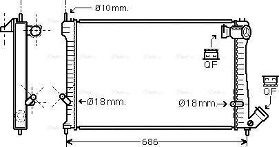 Ava Quality Cooling CN 2165 - Радиатор, охлаждение двигателя autospares.lv