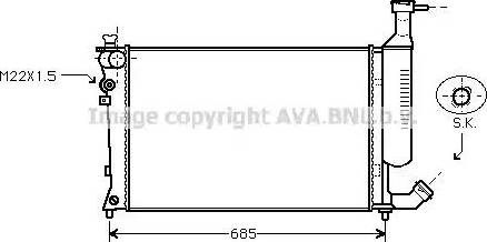 Ava Quality Cooling CN 2168 - Радиатор, охлаждение двигателя autospares.lv