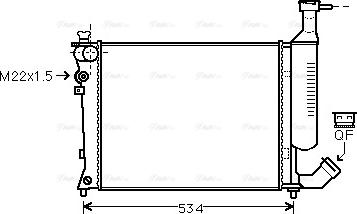 Ava Quality Cooling CN 2167 - Радиатор, охлаждение двигателя autospares.lv