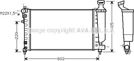 Ava Quality Cooling CN 2119 - Радиатор, охлаждение двигателя autospares.lv