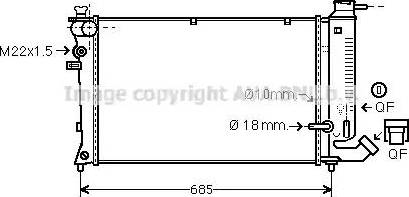 Ava Quality Cooling CN 2114 - Радиатор, охлаждение двигателя autospares.lv