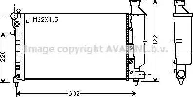 Ava Quality Cooling CN 2116 - Радиатор, охлаждение двигателя autospares.lv