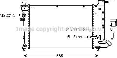 Ava Quality Cooling CN 2110 - Радиатор, охлаждение двигателя autospares.lv