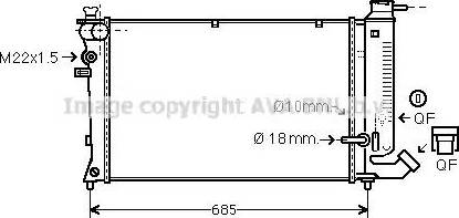 Ava Quality Cooling CN 2111 - Радиатор, охлаждение двигателя autospares.lv