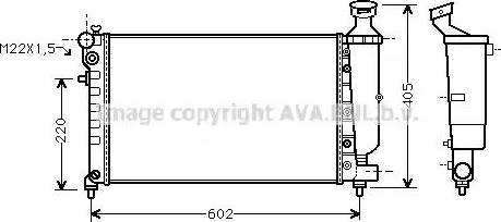 Ava Quality Cooling CN 2118 - Радиатор, охлаждение двигателя autospares.lv