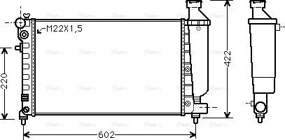 Ava Quality Cooling CN 2117 - Радиатор, охлаждение двигателя autospares.lv