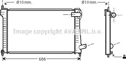 Ava Quality Cooling CN 2182 - Радиатор, охлаждение двигателя autospares.lv