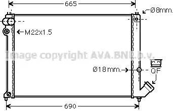 Ava Quality Cooling CNA2139 - Радиатор, охлаждение двигателя autospares.lv