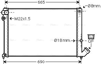 Ava Quality Cooling CN 2139 - Радиатор, охлаждение двигателя autospares.lv