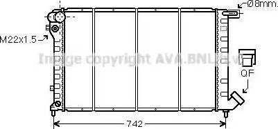 Ava Quality Cooling CN 2138 - Радиатор, охлаждение двигателя autospares.lv