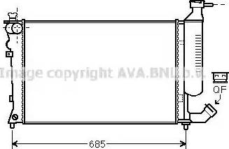 Ava Quality Cooling CN 2259 - Радиатор, охлаждение двигателя autospares.lv